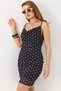 Women's polka dot strappy tulle mini dress - black - 3