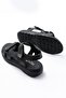 Daily Massage Sole Velcro Black Women's Sandals - Rose - 5