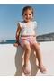 Ruffled Floral Embroidered Set for 2-5 Years - Beige