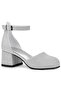 Merida Silver Glitter Thick Heeled Girl's Heeled Shoes - 2