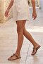 Women's Thin Strap Flip-Flops with Bohemian Stone Buckle, Casual Slippers, Marsil Mink - 2