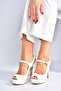 White Platform Heels Women's Evening Dress Shoes M348007009 - 2