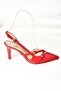 S654071908 Red Patent Leather Short Heeled Women's Shoes - 7