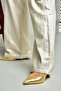 S369748208 Gold Patent Leather Thin Heeled Women's Shoes - 2