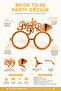 Rose Gold Bride to Be Party Glasses Bachelorette Plastic Party Photo Accessory - 2