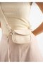 Women's Mini Size Adjustable Strap Knot Detail Shoulder and Crossbody Bag Cream (15*13 cm) - 3