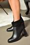 R518101209 Black Thick Heeled Women's Boots - 2