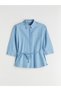 Trendlucky Women's Jean Shirt with Belt in Contrast Color - 5