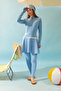 Garnished Swimsuit Skirt Baby Blue - 6