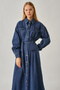 Corset Waist Denim Dress Blue - 6