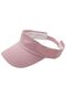 Light Pink Adjustable Velcro Back Visor Hat Uv Sun Protection Casual Beach Tennis Hat - 2