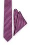 Plum Patterned Silk Tie Set - 2