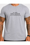 Men's Large Size Crew Neck T-Shirt Excuses 26130 Gray Melange - 2