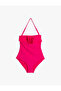 Basic Swimsuit Frilled Halter Neck Removable Straps - 6