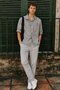 Gray Straight Leg Men's Trousers 6530