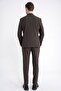 Slim Fit Double Slit Seersucker Fabric Flexible Brown Sports Suit Tk 940 - 7