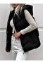 Women's Hooded Puffer Vest with Side Pockets - 5