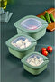 9-Piece Vacuum Vip Storage Container Dowry Set Suitable for Microwave and Freezer Use 3X(600-1100-1800 ml) - 2