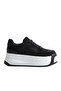 Zri̇n-190 Premium Black Lace-Up Mesh High Sole Casual Sneaker - 3