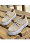 Boys' Beige Suede Lightweight and Flexible Casual Classic Shoes