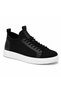 Black Knitwear White Sole Men's Sneaker - Orthopedic Supported Breathable Comfortable Daily Sports Shoes Kb 112