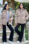 Girls' Nova Fabric Hooded Pocketed Elastic Waist Drawstring Waterproof Winter Coat Km4013 - 6