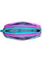 Kids Turquoise Pink Striped Three Compartment Pencil Bag 22087 - 2