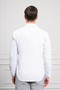 Men's White Trend Italian Collar Slim Fit Slim Fit Shirt - 5