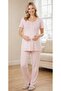 Maternity Pajama Set – Lace Detailed Maternity Pajamas Comfortable Summer Wear 24-82 - 3