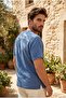 Men's Cotton Sport Collar Indigo Denim Shirt - 4