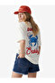 Comfortable Fit Short Sleeve Crew Neck Cotton T-Shirt with Crab Print on the Back - 5