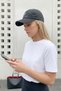 Women's Oversized Basic T-Shirt White – Crew Neck, Comfortable Fit, Lettering, 100% Cotton - 3