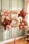 Retro Color Daisy Concept 5 Years Old Balloon Set Retro Color Theme Birthday Party Balloon Set