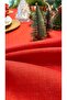 Royal Linen Textured Glitter Tablecloth Red (Napkins Not Included) - 5