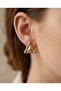 Triangle Women's Gold Earrings - a Quality Steel - Does Not Tarnish - 3