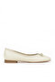 , Women's Genuine Leather Ballet Flats 1611030Z2650 Beige - 3