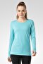 Women Sportswear Fit Long Sleeve Training Top, Turquoise