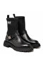 Women / Girls Boots Gtn-24580 Black Leather-Black Strec - 3