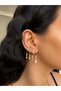 Non-Tarnishing Gold Color Zircon Stone Six-Piece Earring Set with Drop Stone Detail Earring Combination - 2
