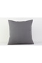 Gray Textured Decorative Cushion Cover with Hidden Zipper Modern 45X45 cm
