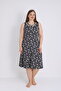 Women's Large Size Cotton Modal Fabric Short Dress 8172 - 3