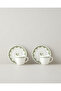 Wild Blossom Bone Porcelain 4 Piece Coffee Cup Set for 2 People 90 ml Green - 2