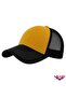 Unisex Mustard Summer Cap with Suede on the Front and Mesh on the Back with Adjustable Buckle and Cap Baseball Cap