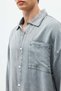 Oversize washed shirt with pocket detail gray - 4