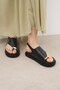 Black Color Women's Sandals with Rings - 3