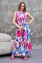 Women's Patterned Sleeveless Belted Jumpsuit 250587 - - 3