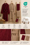 Eldy Striped Bathrobe Set Family Set, 6 Pieces, 100% Cotton Certified Şalyaka Bathrobe Dowry Set - 3