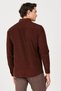 Regular Fit 100% Cotton Velvet Burgundy Long Sleeve Shirt - W5A14Ah44 - 5