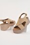 Women's Beige Color Comfortable Smart Padded Poly Sole High Sandals with Back Straps -Lightweight Sandals Sef - 4