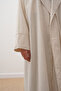 Tied Linen Trench Coat Stone - 4